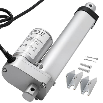 VEVOR 12V Linear Actuator, 4 Inch High Speed 0.6"/s Linear Motion Actuator, 225lbs/1000N with IP54 Protection & Mounting Bracket for Lift Desk, Recliner Chairs, Window Door Opener - CGXXZXQ4INCHGND8J001V9 - view 1