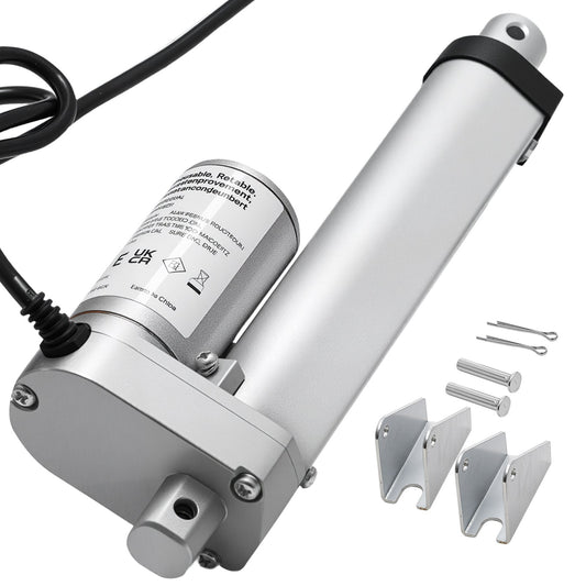 VEVOR 12V Linear Actuator, 4 Inch High Speed 0.6"/s Linear Motion Actuator, 225lbs/1000N with IP54 Protection & Mounting Bracket for Lift Desk, Recliner Chairs, Window Door Opener - CGXXZXQ4INCHGND8J001V9 - view 1
