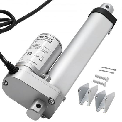 VEVOR 12V Linear Actuator, 4 Inch High Speed 0.6"/s Linear Motion Actuator, 225lbs/1000N with IP54 Protection & Mounting Bracket for Lift Desk, Recliner Chairs, Window Door Opener - CGXXZXQ4INCHGND8J001V9 - view 2