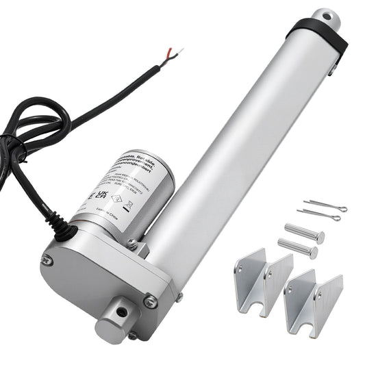 VEVOR 12V Linear Actuator, 8 Inch High Speed 0.6"/s Linear Motion Actuator, 225lbs/1000N with IP54 Protection & Mounting Bracket for Lift Desk, Recliner Chairs, Window Door Opener - CGXXZXQ8INCHM2C9A001V9 - view 1
