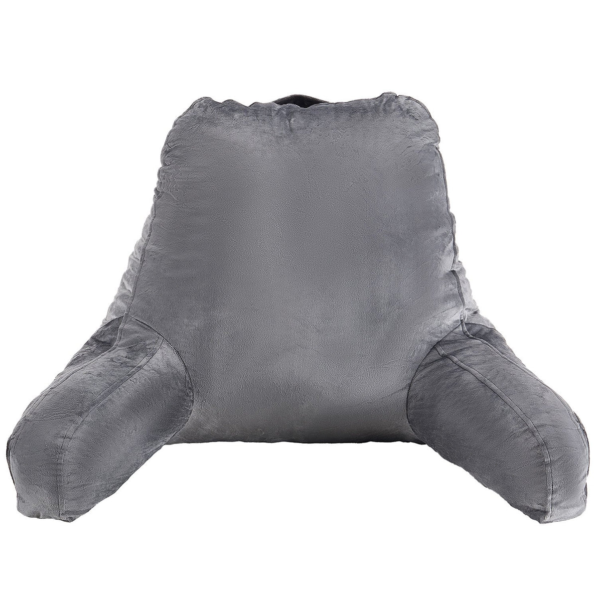 VEVOR Reading Pillow, Large Size Bed Pillow with Shredded Memory Foam, Back Pillow with 3 Pockets and Washable Short Velvet Cloth, Top with Handle, for Watching TV, Reading, Gaming, Resting, Grey - CGYDZLARGECCBPI8C001V0 - view 1