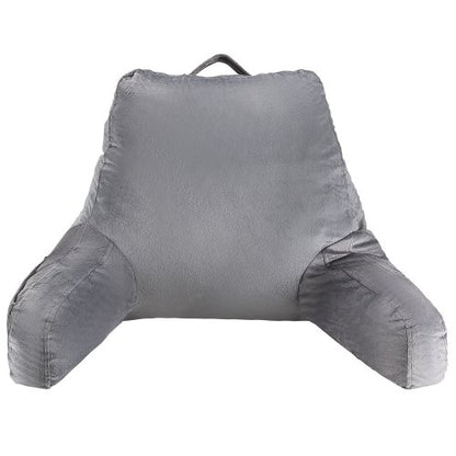 VEVOR Reading Pillow, Standard Size Bed Pillow with Shredded Memory Foam, Back Pillow with 3 Pockets and Washable Short Velvet Cloth, Top with Handle, for Watching TV, Reading, Gaming, Resting, Grey - CGYDZSTANDARWEC2U001V0 - view 2