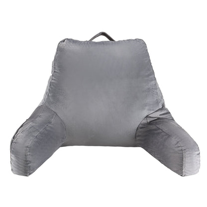 VEVOR Reading Pillow, Standard Size Bed Pillow with Shredded Memory Foam, Back Pillow with 3 Pockets and Washable Short Velvet Cloth, Top with Handle, for Watching TV, Reading, Gaming, Resting, Grey - CGYDZSTANDARWEC2U001V0 - view 10