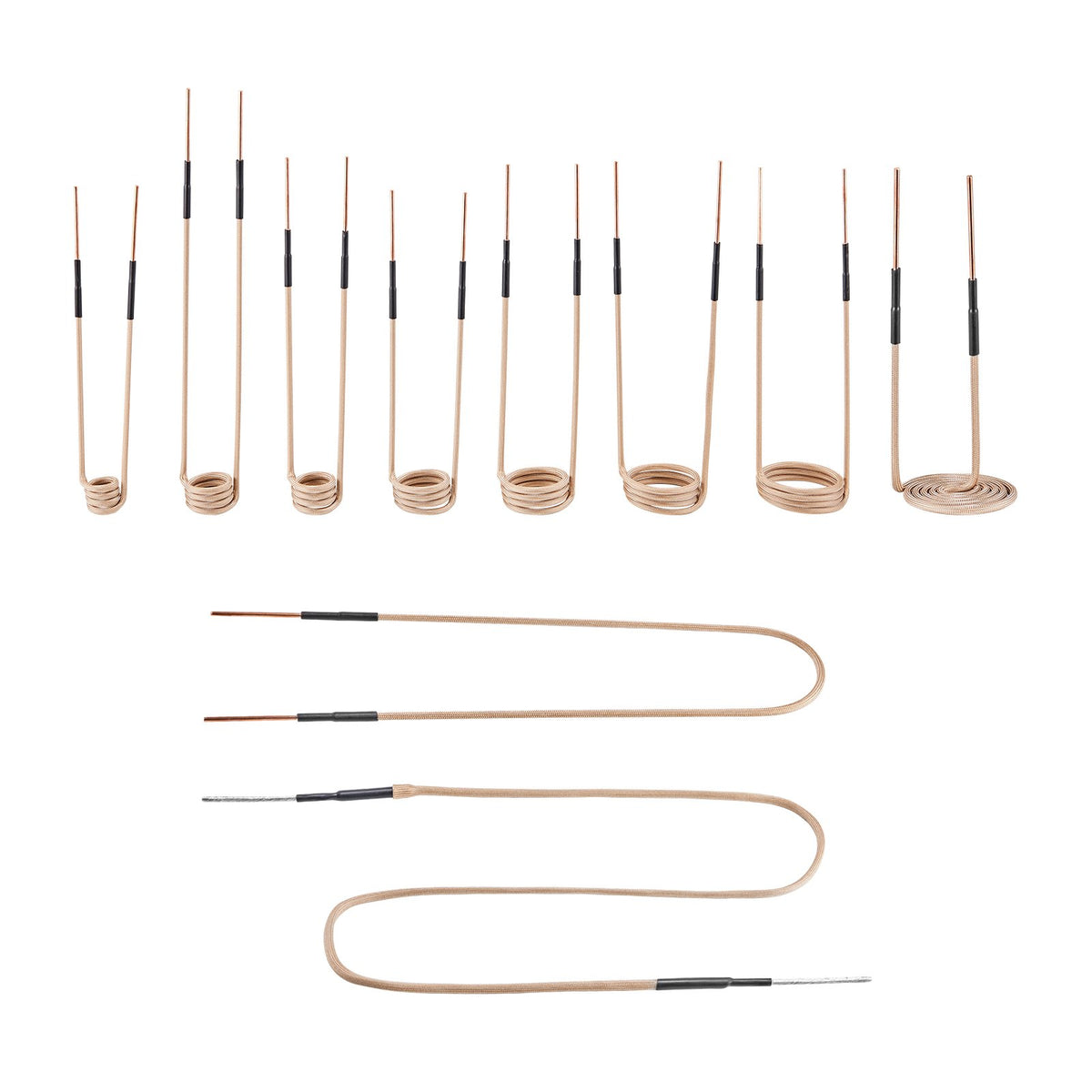 VEVOR 10PCS Magnetic Induction Heater Coil, Induction Heating Coil Accessories Kit with Flexibility and Long Lifespan, for Removing Rusty Bolts and Nuts, 8 Coils + 1 U-Shaped + 1 Free Forming - CGYJRQXQTJ10HY9QI001V0 - view 1