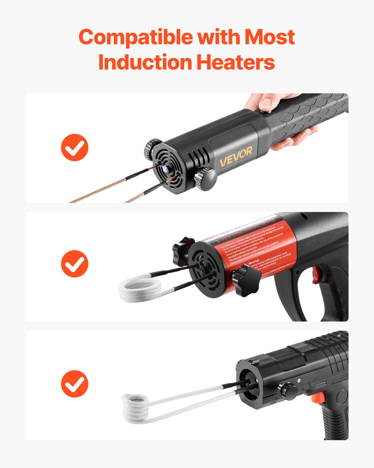 VEVOR 10PCS Magnetic Induction Heater Coil, Induction Heating Coil Accessories Kit with Flexibility and Long Lifespan, for Removing Rusty Bolts and Nuts, 8 Coils + 1 U-Shaped + 1 Free Forming - CGYJRQXQTJ10HY9QI001V0 - view 4