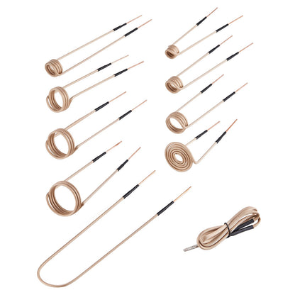 VEVOR 10PCS Magnetic Induction Heater Coil, Induction Heating Coil Accessories Kit with Flexibility and Long Lifespan, for Removing Rusty Bolts and Nuts, 8 Coils + 1 U-Shaped + 1 Free Forming - CGYJRQXQTJ10HY9QI001V0 - view 10