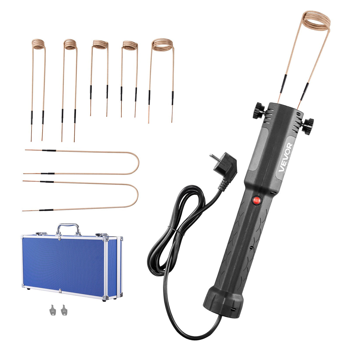 VEVOR Induction Heater Bolt Removal, 1100W 110V Magnetic Induction Heater Kit, Handheld Nut Buster Tool for Rusty Screw Removing, Car Garage Repairing Tools with 8 Coil and Box - CGYJRQZJTJ10AGKME001V1 - view 10
