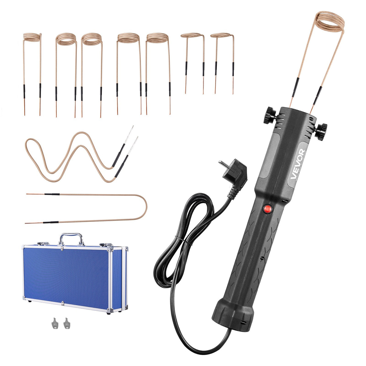 VEVOR Induction Heater Bolt Removal, 1100W 110V Magnetic Induction Heater Kit, Handheld Nut Buster Tool for Rusty Screw Removing, Car Garage Repairing Tools with 10 Coil and Box - CGYJRQZJTJ10CLRWN001V1 - view 10