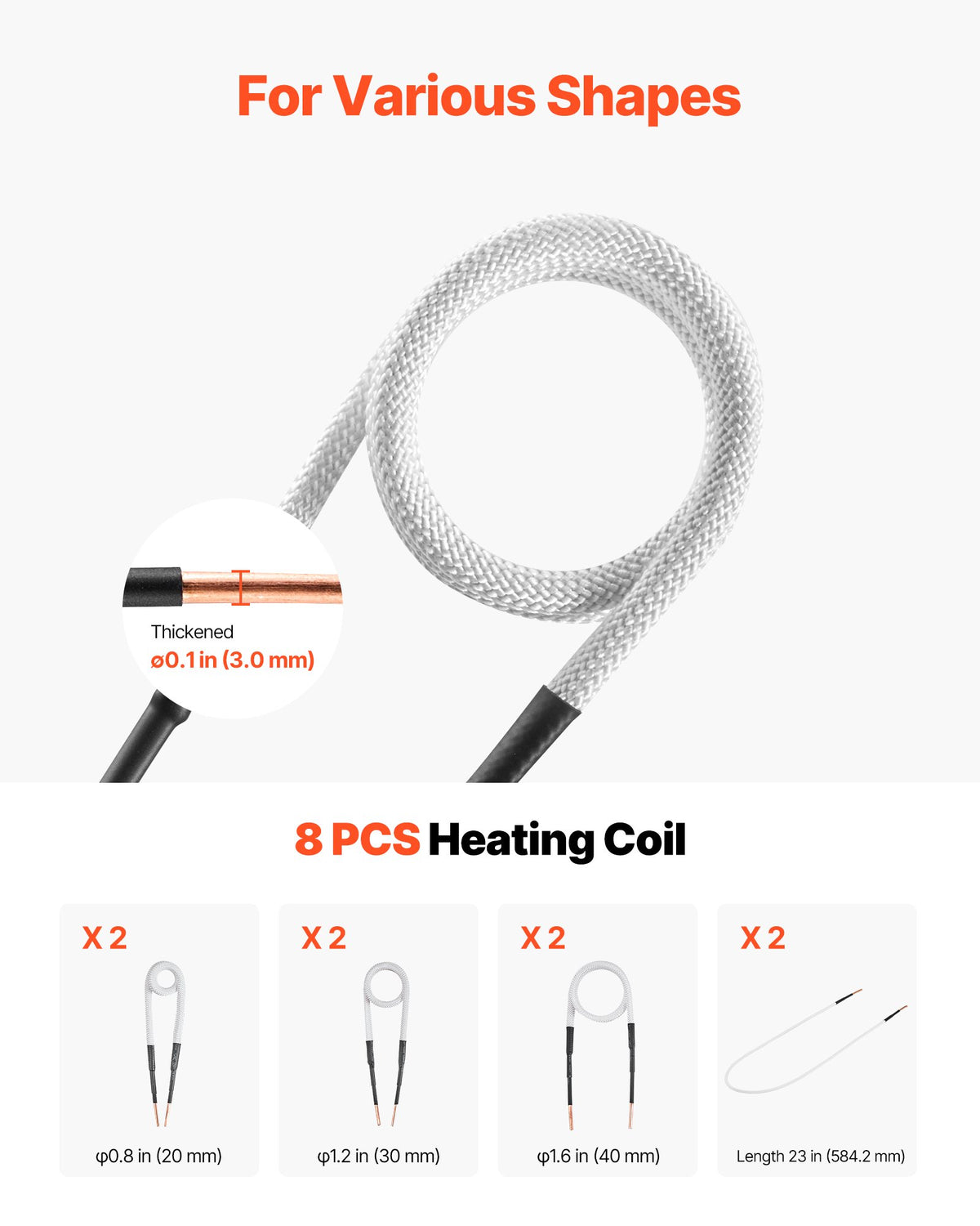 VEVOR Induction Heater Bolt Removal, 1500W 110V Magnetic Induction Heater Kit, Handheld Nut Buster Tool for Rusty Screw Removing, Car Garage Repairing Tools with 8 Coil and Box - CGYJRQZJTJSCFR1TX001V1 - view 5