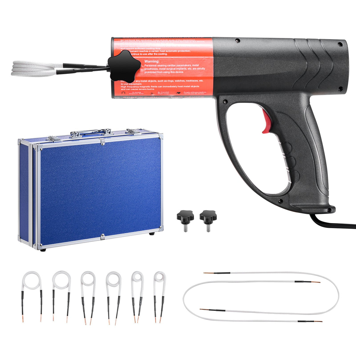 VEVOR Induction Heater Bolt Removal, 1500W 110V Magnetic Induction Heater Kit, Handheld Nut Buster Tool for Rusty Screw Removing, Car Garage Repairing Tools with 8 Coil and Box - CGYJRQZJTJSCFR1TX001V1 - view 10