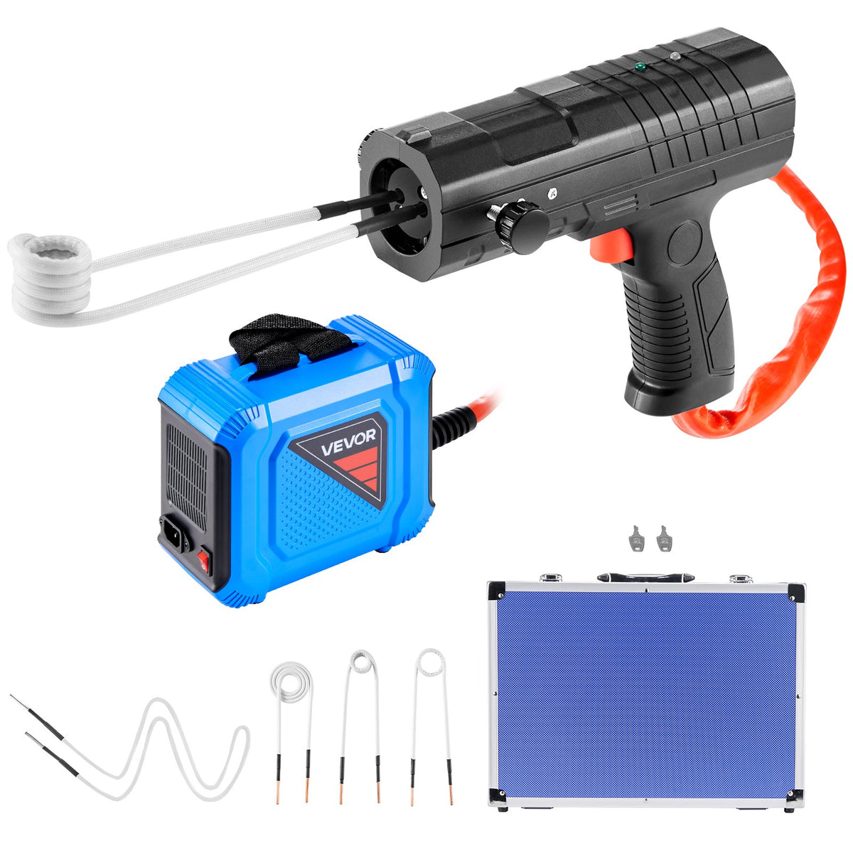 VEVOR Induction Heater Bolt Removal, 1800W 110V Magnetic Induction Heater Kit, Handheld Nut Buster Tool for Rusty Screw Removing, Car Garage Repairing Tools with 4 Coils and Box - CGYJRQZJTJSCHCAQC001V1 - view 1