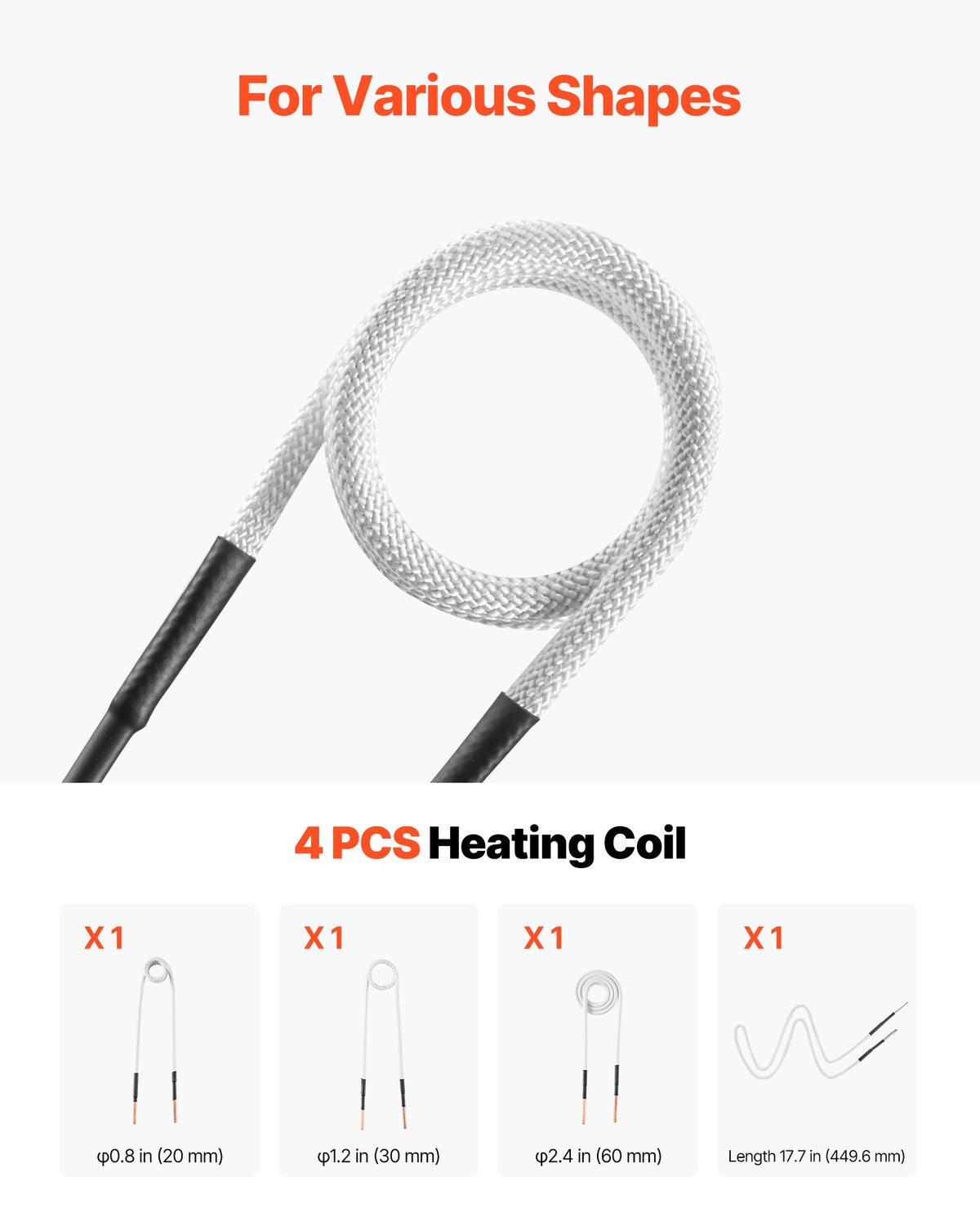 VEVOR Induction Heater Bolt Removal, 1800W 110V Magnetic Induction Heater Kit, Handheld Nut Buster Tool for Rusty Screw Removing, Car Garage Repairing Tools with 4 Coils and Box - CGYJRQZJTJSCHCAQC001V1 - view 6
