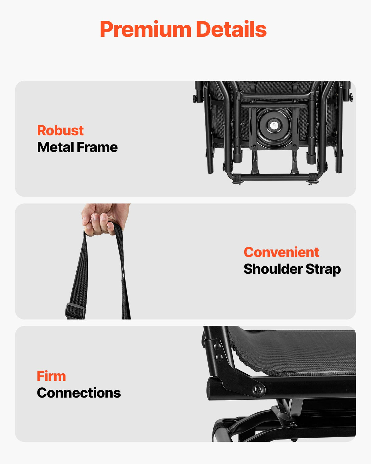 VEVOR Hunting Chair, 360° Silent Swivel, Foldable Lightweight Portable Blind Chair, Heavy-Duty Steel Frame Ground Stool Seat, with Armrest, Adjustable Carry Strap, 300 Lbs Capacity for Fishing Camping - CGZDKDFSTSLD5OT1O001V0 - view 5