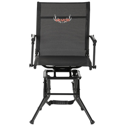 VEVOR Hunting Chair, 360° Silent Swivel, Foldable Lightweight Portable Blind Chair, Heavy-Duty Steel Frame Ground Stool Seat, with Armrest, Adjustable Carry Strap, 300 Lbs Capacity for Fishing Camping - CGZDKDFSTSLD5OT1O001V0 - view 10