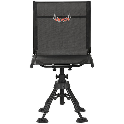 VEVOR Hunting Chair, 360° Silent Swivel, Foldable Portable Blind Chair, Heavy-Duty Steel Frame Ground Stool Seat with Anti-Sink Swivel Feet, Height Adjustable, 350 Lbs Capacity for Fishing Camping - CGZDKWFSTSLS1QCNY001V0 - view 10