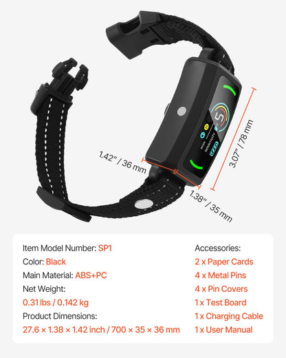 VEVOR Dog Bark Collar, Smart Bark Collar for Large Medium Small Dogs, IP67 Waterproof Rechargeable Anti-Bark Collars for Dogs, Dog Anti-Barking Device, 6 Adjustable Sensitivity Beep Vibration (Black) - CGZFXQSKZKDJ8Z0U0001V9 - view 8
