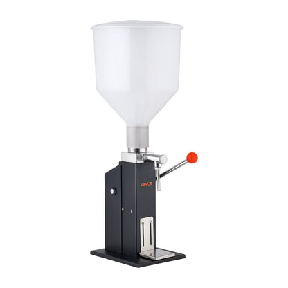VEVOR Manual Filling Machine, 10-120 ml, 12 L Hopper, Paste Liquid Filler, for Water, Honey, Oil, Shampoo and Lotion, Anti-Drip Nozzle, Adjustable Bottle Stand, Carbon Steel Body, Effort-Saving Handle - CGZLSSD120MLDZB6K001V0 - view 10