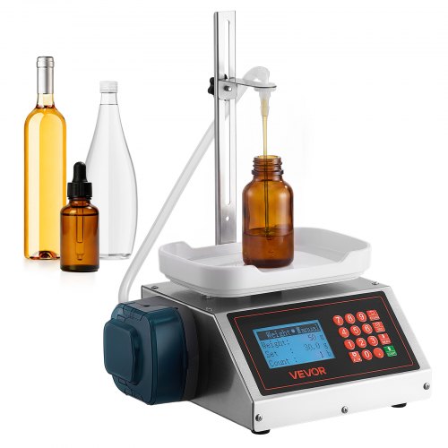 VEVOR Liquid Filling Machine, 2-300 g Recommend Automatic Bottle Filler, for Water, Beverages, Oils, Digital Weighing, Adjustable Stand, Stainless Steel Body, 6 Memory Presets, Anti-Drip Nozzle - CGZTSDD300MLYN0LP001V1 - view 2