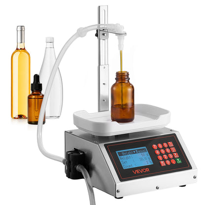 VEVOR Liquid Filling Machine, 10-1000g Recommend Automatic Bottle Filler, for Water, Detergent, Oil, Premium Stainless Steel Body, Digital Weighing, Adjustable Stand, Memory Presets, Easy to Operate - CGZTSDD3500M8FP2E001V1 - view 1