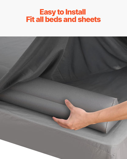 VEVOR Bed Bumper for Toddlers, 47.4-inch Inflatable Bed Guard Rail with Hand Pump, Non-Slip Flocking Toddler Bedrail Bumper for Twin, Full, Queen & King Beds, Lightweight and Portable (2 Packs) - CHCQ2GZ48INC3YCQXV0 - view 5