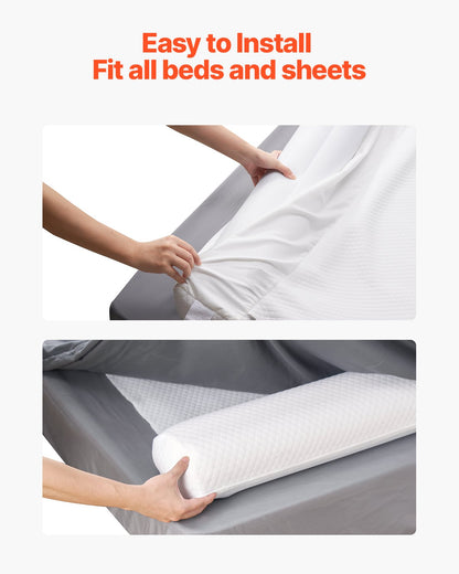VEVOR Bed Bumper for Toddlers, 52-inch Inflatable Bed Guard Rail with Safety Flap, 2-Pack Toddler Bedrail Bumpers with Non-Slip Bottom & Machine-Washable Cover for Twin, Full, Queen and King Beds - CHCQ2GZ52INC2L6C6V0 - view 5