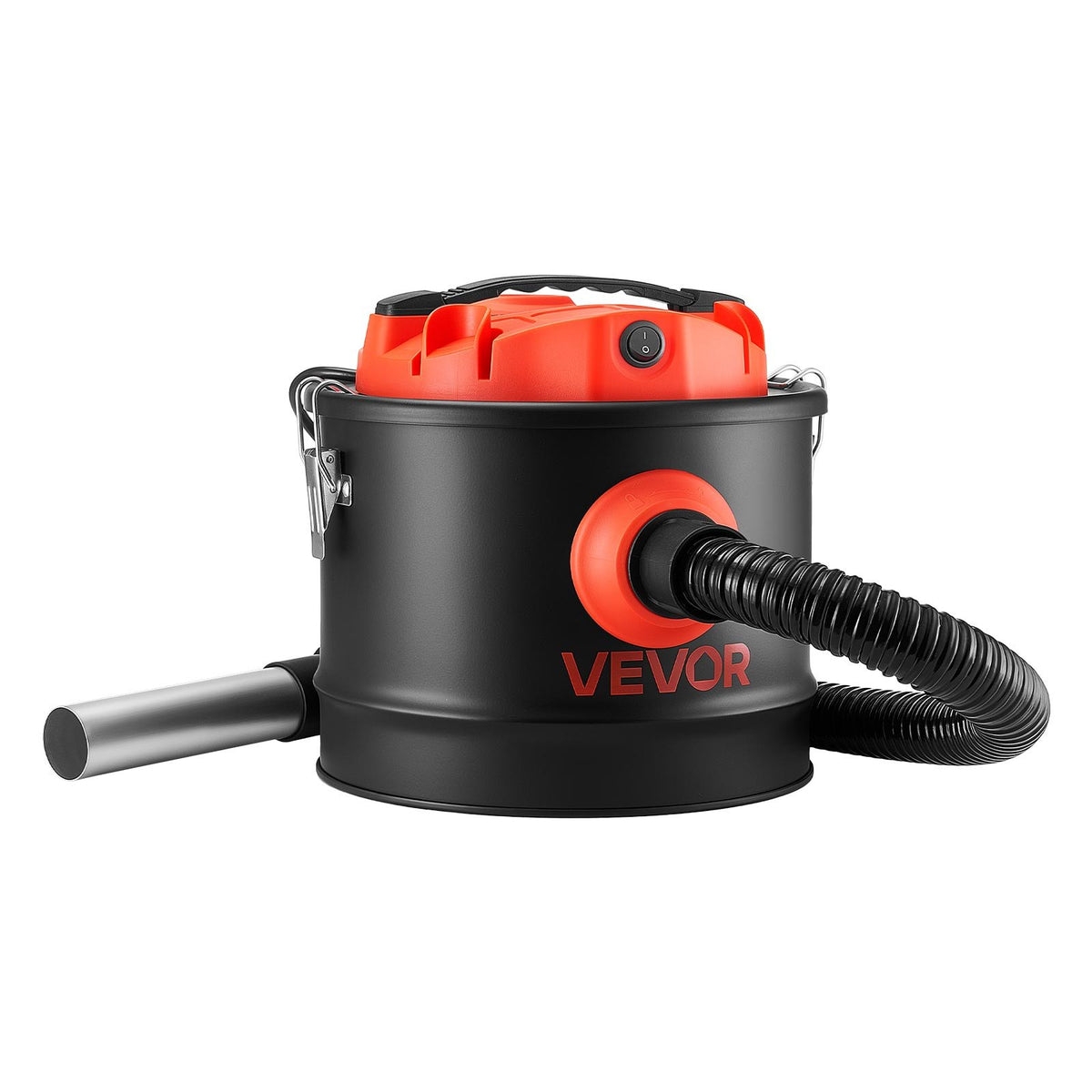 VEVOR Ash Vacuum 2.6 Gallon, 1200W Powerful Fireplace Cleaner Steel Body, for Fireplace, Pellet Stoves, Wood Stoves, Fire Pit, Grills, Double Stage Filtration System, 2.7 FT Hose, Black & Orange - CHGJ26GAL120W9I7Y001V1 - view 10