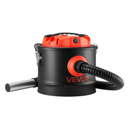 VEVOR Ash Vacuum 2.6 Gallon, 1200W Powerful Fireplace Cleaner Steel Body, for Fireplace, Pellet Stoves, Wood Stoves, Fire Pit, Grills, Double Stage Filtration System, 2.7 FT Hose, Black & Orange - CHGJ26GAL120W9I7Y001V1 - view 10