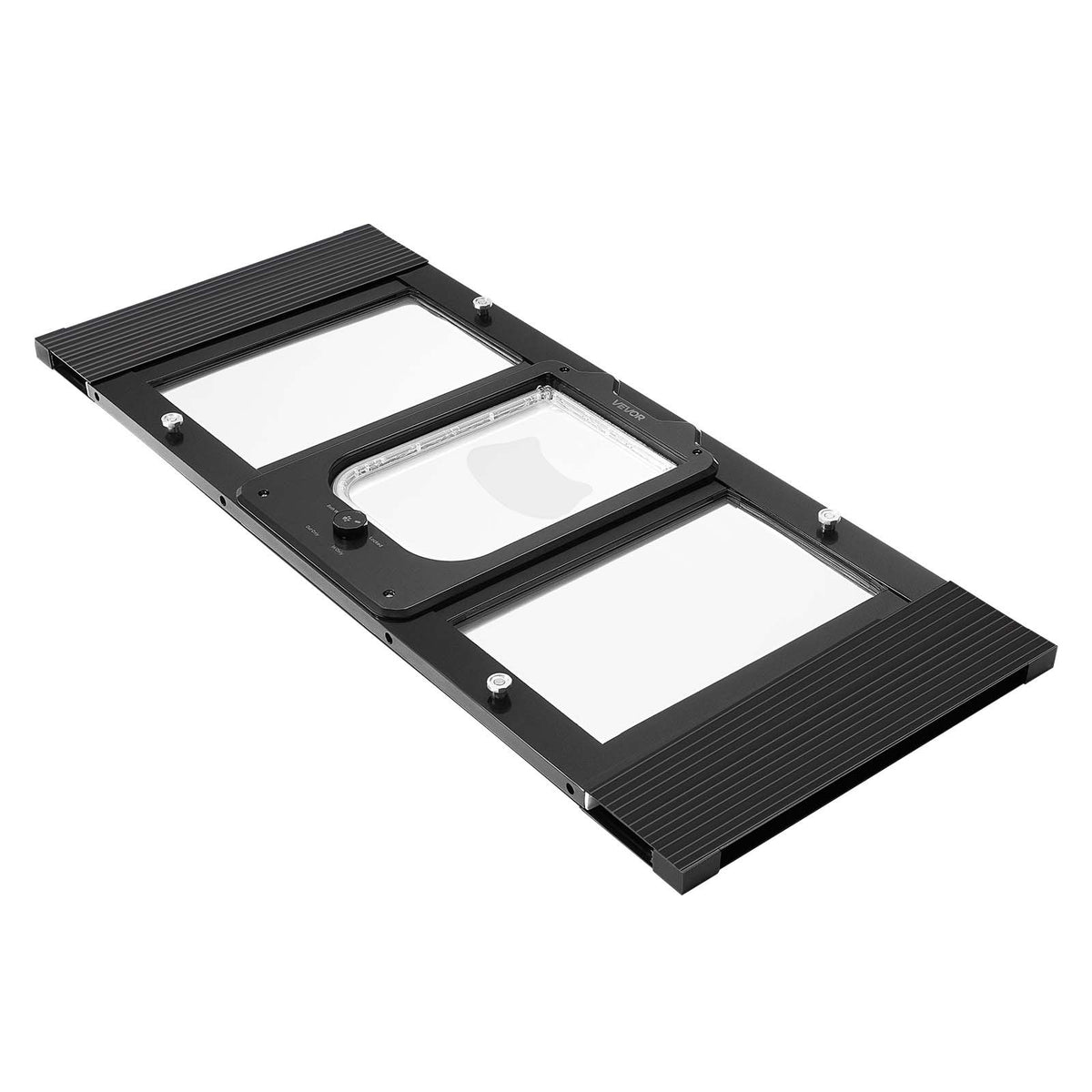 VEVOR Cat Door for Window, Adjustable to Fit Window Width 31"-36", 4 Secure Lock Modes, Aluminum Frame and High-Transparency Glass, Magnetic Closure, Weatherproof Quick-Fit Pet Door for Cats, Black - CHMMZYSSK313SVA04001V0 - view 10