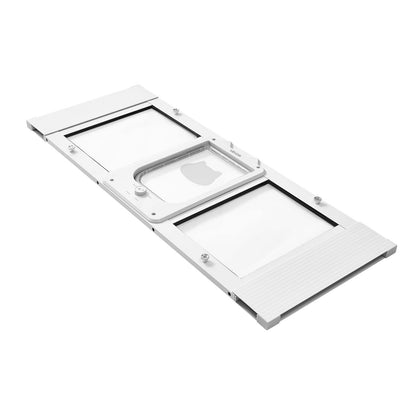 VEVOR Cat Door for Window, Adjustable to Fit Window Width 35"-40", 4 Secure Lock Modes, Aluminum Frame and High-Transparency Glass, Magnetic Closure, Weatherproof Quick-Fit Pet Door for Cats, White - CHMMZYSSK354BMYGM001V0 - view 10