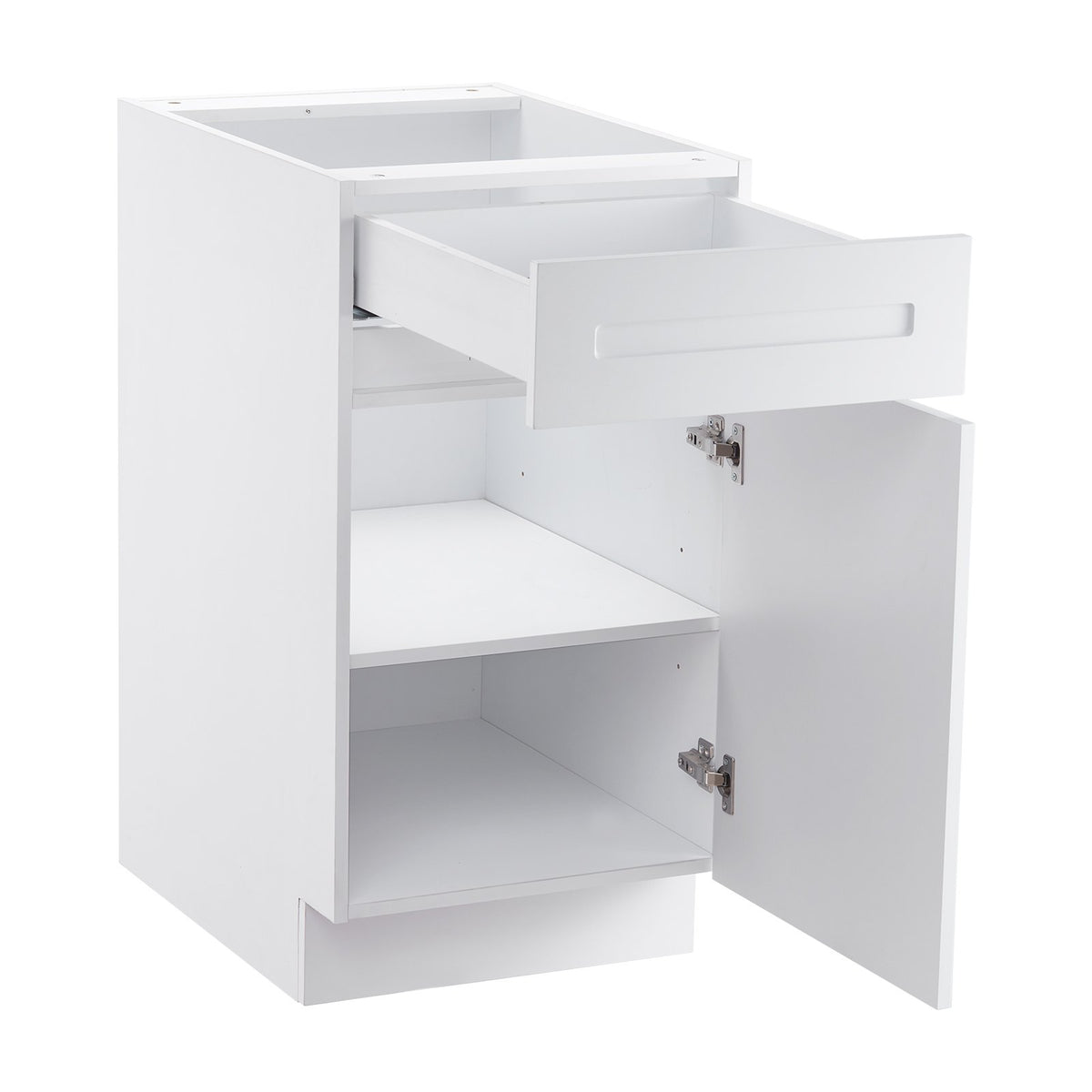 VEVOR White Shaker Base Cabinet with Drawer, 18-Inch Unassembled Drawer Base Cabinet, 18" W x 24" D x 34.5" H Ready to Assemble Cabinet with Soft-Close Door and Adjustable Shelf, for Home Office - CJDJCJDJ1C1MILIODV0 - view 10