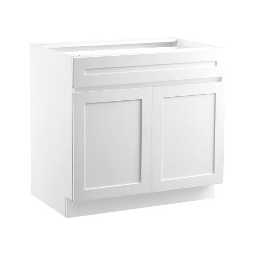 VEVOR White Shaker Base Cabinet with Drawer, 30-Inch Unassembled Drawer Base Cabinet, 30" W x 24" D x 34.5" H Ready to Assemble Cabinet with Soft-Close Doors and Adjustable Shelf, for Home Office - CJDJCJDJ1C2M35FDRV0 - view 2
