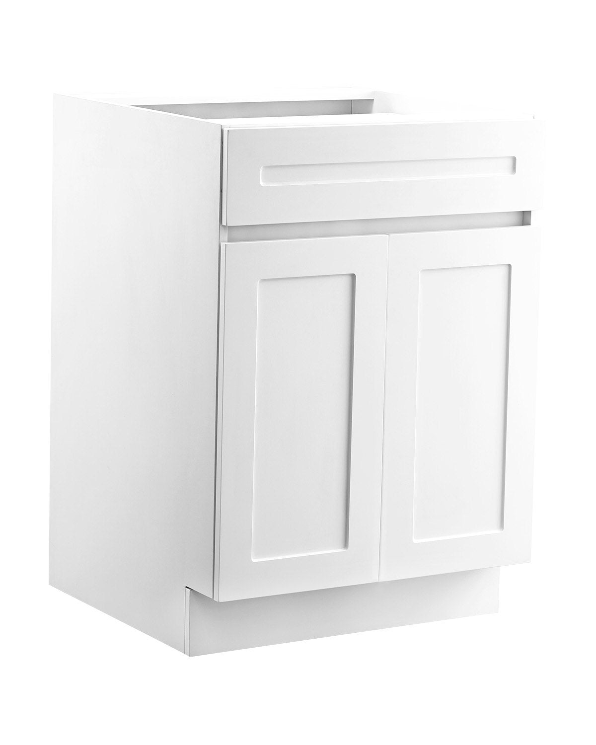 VEVOR White Shaker Base Cabinet with Drawer, 24-Inch Unassembled Drawer Base Cabinet, 24" W x 24" D x 34.5" H Ready to Assemble Cabinet with Soft-Close Doors and Adjustable Shelf, for Home Office - CJDJCJDJ1C2M8GMH3V0 - view 1
