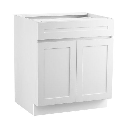 VEVOR White Shaker Base Cabinet with Drawer, 36-Inch Unassembled Drawer Base Cabinet, 36" W x 24" D x 34.5" H Ready to Assemble Cabinet with Soft-Close Doors and Adjustable Shelf, for Home Office - CJDJCJDJ1C2MIUY5PV0 - view 2