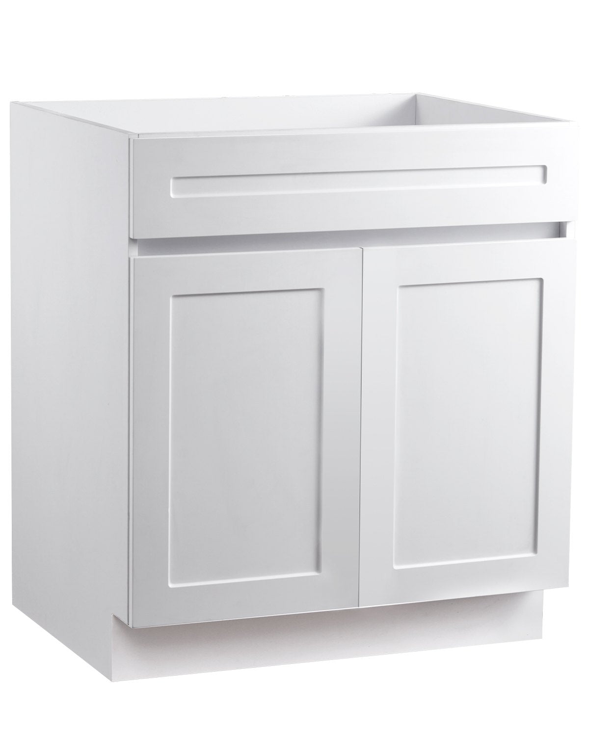 VEVOR White Shaker Base Cabinet, 30-Inch Unassembled Sink Base Cabinet, 30" W x 24" D x 34.5" H Ready to Assemble Cabinet with Soft-Close Doors and Adjustable Shelf, for Home Office - CJDJCJSCDJ1J72CDAV0 - view 1