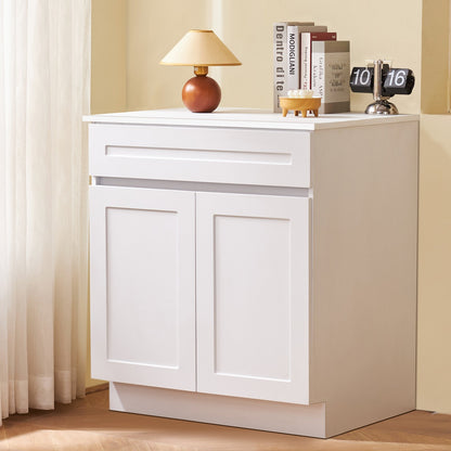 VEVOR White Shaker Base Cabinet, 30-Inch Unassembled Sink Base Cabinet, 30" W x 24" D x 34.5" H Ready to Assemble Cabinet with Soft-Close Doors and Adjustable Shelf, for Home Office - CJDJCJSCDJ1J72CDAV0 - view 9
