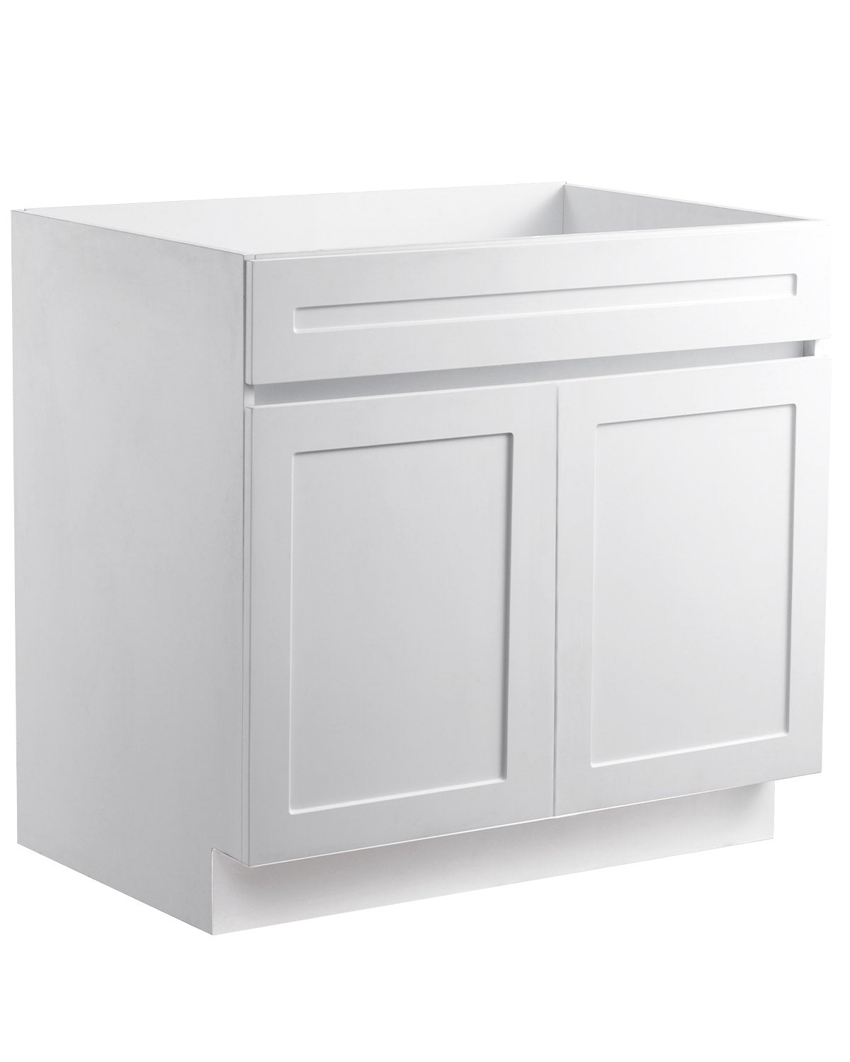VEVOR White Shaker Base Cabinet, 36-Inch Unassembled Sink Base Cabinet, 36" W x 24" D x 34.5" H Ready to Assemble Cabinet with Soft-Close Doors and Adjustable Shelf, for Home Office - CJDJCJSCDJ1JOXNQ5V0 - view 1