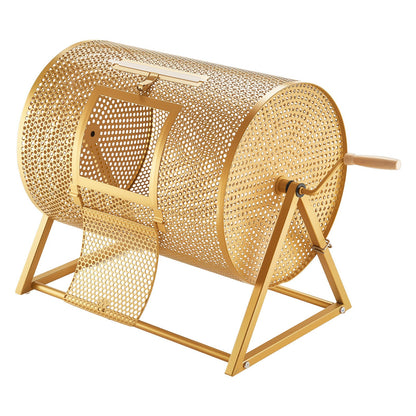 VEVOR Raffle Ticket Spinner, 16.1" x 11.9" Holds 5000 Tickets or 200 Ping Pong Balls, Raffle Drum Lottery Spinning Cage with Reinforced Handle, Stable Triangular Stand, for Events and Gatherings, Gold - CJG16YCJSDZJIXEVM002V0 - view 10
