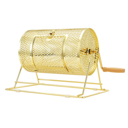 VEVOR Raffle Drum,Holds 2500 Tickets or 100 Ping Pong Balls, Metal Lottery Spinning Drawing with Wooden Turning Handle,11.6 x Ø7.48 inch Brass Plated Raffle Ticket Spinning Cage, for Bingo Ballot Pa - CJGJS12YC0003G2KPV0 - view 10