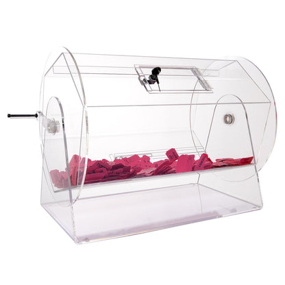 VEVOR Acrylic Raffle Drum,Professional Raffle Ticket Spinning Cage with 2 Keys, Transparent Lottery Spinning Drawing, Holds 10000 Tickets or 300 Raffle Balls, Raffle Ticket Box for Lottery Games Bing - CJGSL19YC000YJZATV0 - view 10