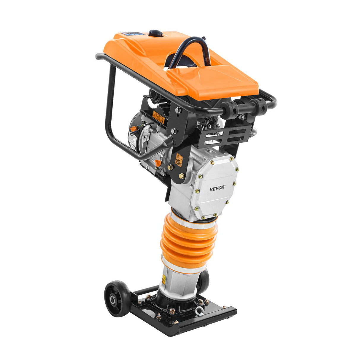 VEVOR Jumping Jack Compactor, 6.5 HP Vibratory Rammer Fuel-Powered 196 cc Engine Tamper, 3600 lbs Impact Force, 26" Max Compaction Depth, for Soil, Gravel, Footings, Concrete Slabs, and Foundations - CJHDDH70HP00VXFV2V0 - view 10