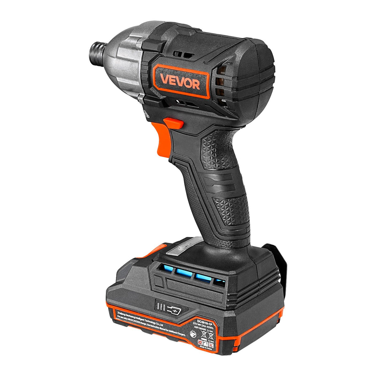VEVOR Impact Driver, 1/4 Inch, 2800 RPM Max Speed, 20 V Brushless Motor, Electric Cordless Impact Driver Kit with Battery and Charger, 20 Bits, LED Work Light, for Furniture, Electrical, Home Repairs - CJQZ20V300NM77QVW001V1 - view 10