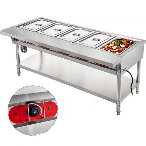 VEVOR Commercial Food Steam Table - Select Your Configuration - CJRT5G3750W000001V4 - view 1