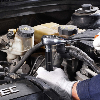 VEVOR Drive Impact Socket Set 1/2" - 26 Piece Deep Socket Set Metric 11-36 mm, 6 Point CR-V & Cr-Mo Alloy Steel for Auto Repair - Easy-to-Read Size Markings, Rugged Sockets Organizer, Storage Case - CJTTZJ1CRV26GV7Z8001V0 - view 9