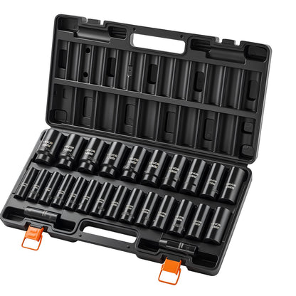 VEVOR Impact Socket Set, 1/2" Drive, 26-Piece Impact Sockets, 6-Point Sockets, Metric 10-30 mm, 32-36 mm, Easy to Identify, with a Sturdy Storage Case, Cr-V Alloy Steel Structure, for Vehicles Repair - CJTTZJCRVCZ2UU0MY001V0 - view 10