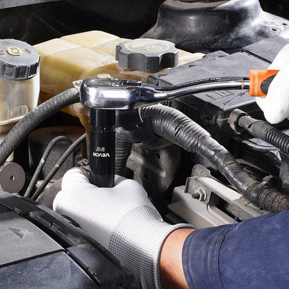 VEVOR Impact Socket Set, 3/8" Drive, 48-Piece Socket Set, 6-Point Sockets, SAE 5/16"-3/4" and Metric 8-19 mm, 21-22 mm, Easy to Identify, Cr-V Alloy Steel, Extension Bar, Adapter and Storage Cage - CJTTZJCRVCZ4AOHC5001V0 - view 9