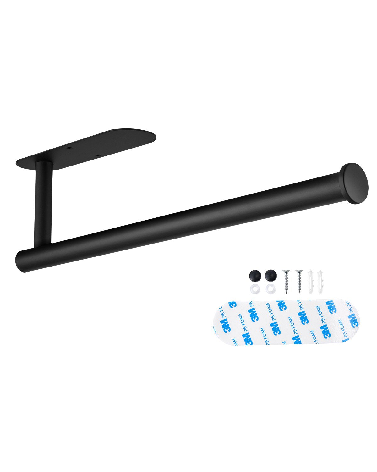 VEVOR Paper Towel Holder Under Cabinet, High-Quality Stainless Steel Paper Towel Holder, Self Adhesive or Drilling Paper Towel Holder Wall Mount for Kitchen, Bathroom, Pantry - CJXBGSCFZJJDYAPNFV0 - view 1