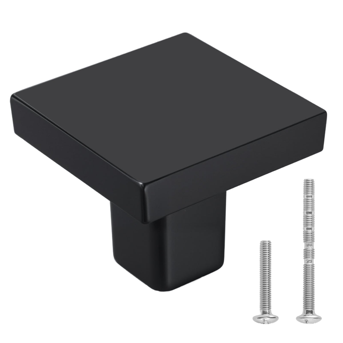 VEVOR Cabinet Knobs, 10 Pack, 1.18 Inch Black Zinc Alloy Drawer Pulls & Door Handles, Square Kitchen Solid Knobs Dresser Handles, Cupboard Hardware with Screws for Bathroom Closet Cabinets Drawers - CJXNFX10PCS031H9B001V0 - view 1