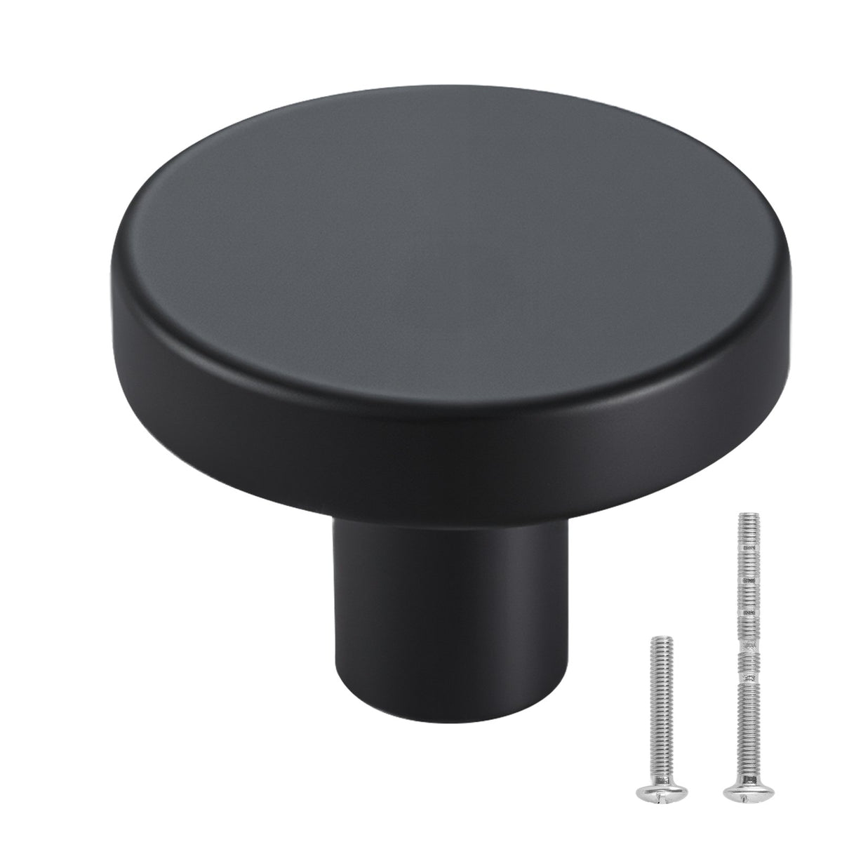 VEVOR Cabinet Knobs, 10 Pack, 1.26 Inch Black Zinc Alloy Drawer Pulls & Door Handles, Mushroom Kitchen Solid Knobs Dresser Handles, Cupboard Hardware with Screws for Bathroom Closet Cabinets Drawers - CJXNJDMGT10PE6O7J001V0 - view 1