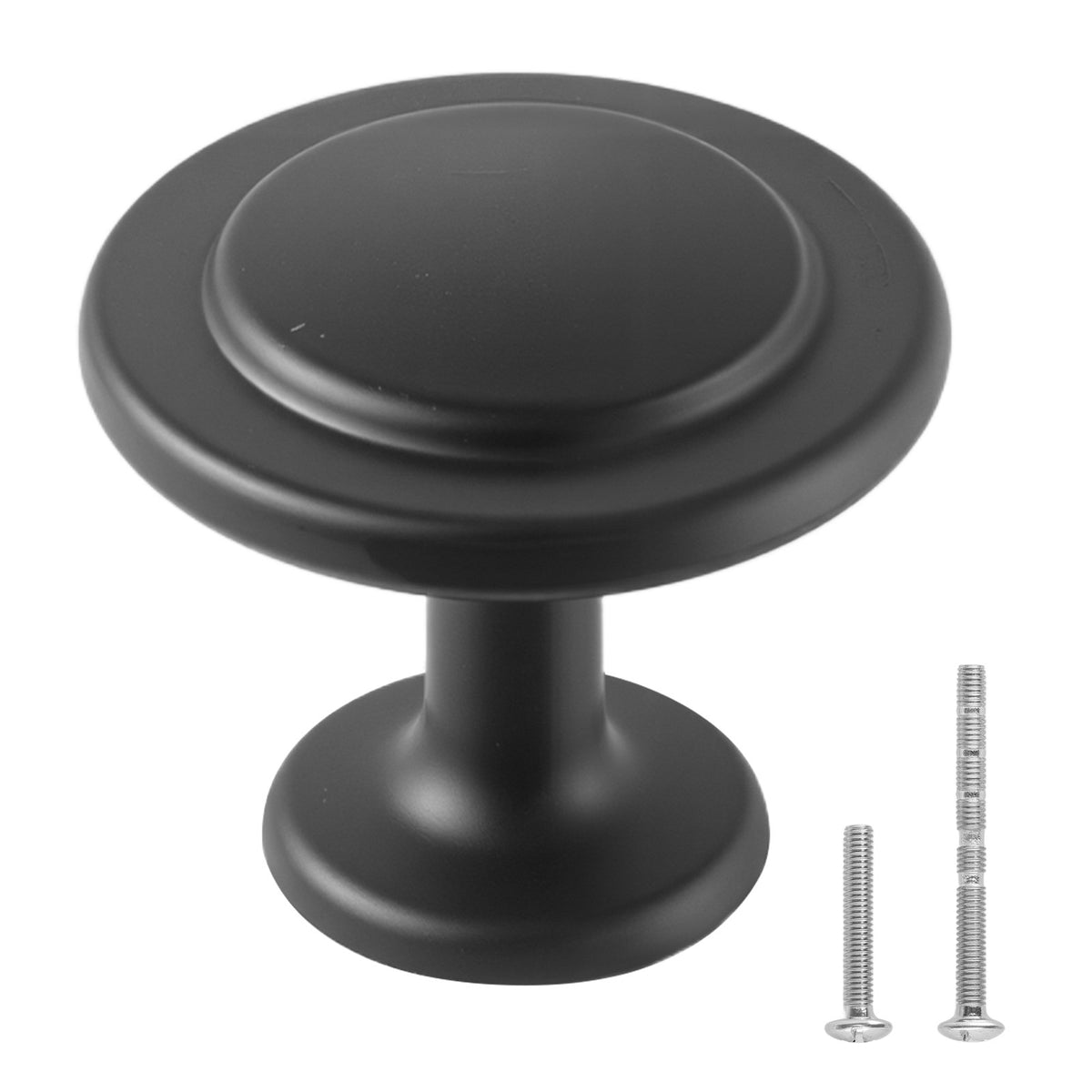 VEVOR Cabinet Knobs, 30 Pack, 1.22 Inch Black Zinc Alloy Drawer Pulls & Door Handles, Mushroom Kitchen Solid Knobs Dresser Handles, Cupboard Hardware with Screws for Bathroom Closet Cabinets Drawers - CJXNJDMGT30PK8WBN001V0 - view 1