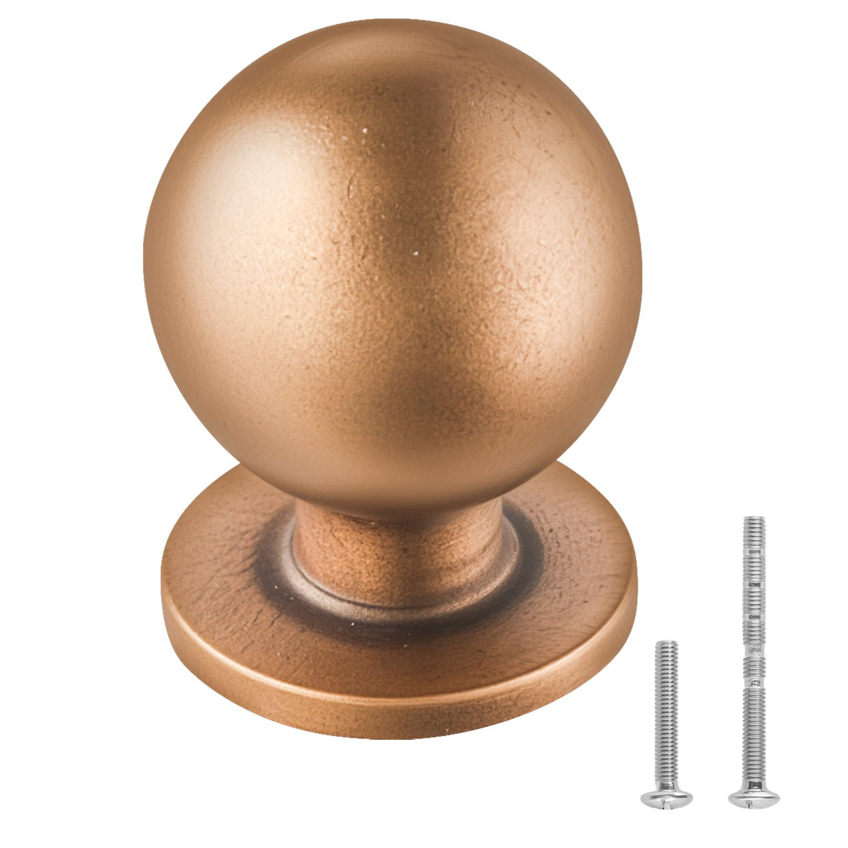 VEVOR Cabinet Knobs, 12 Pack, 0.98 Inch Zinc Alloy Drawer Pulls Door Handles, Round Kitchen Dresser Solid Knobs Cupboard Hardware with Screws for Bathroom Closet Cabinets Drawers, Antique Brass Color - CJXNYQ12PCS0E1OAF001V0 - view 1